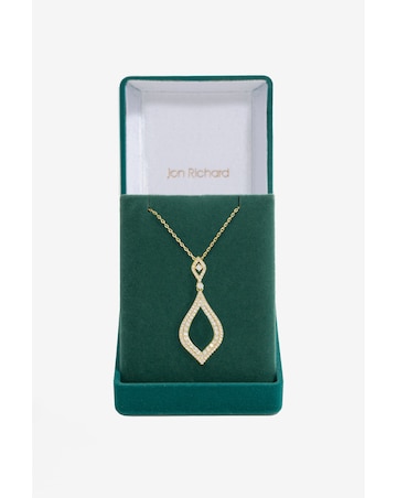 Jon Richard CZ Open Pear Pendant