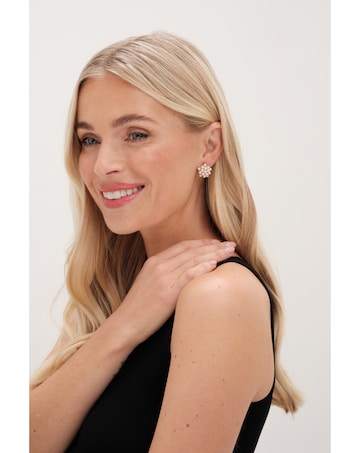 Jon Richard Gold Plated Clustered Pearl Earrings