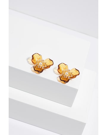 Jon Richard Flower Resin Earrings