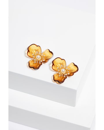 Jon Richard Flower Resin Earrings