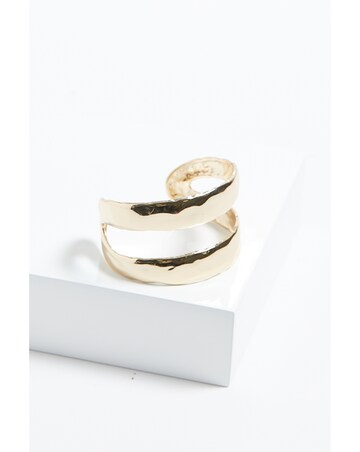 Mood Gold Molten Open Cuff Bracelet