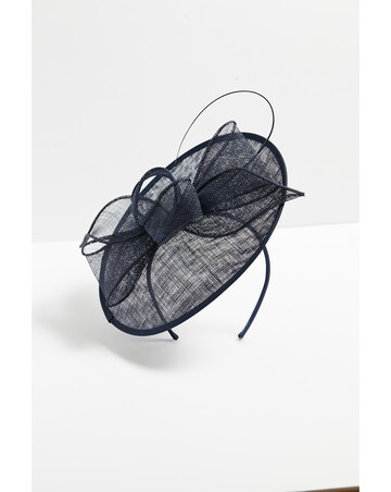 Jon Richard Navy Woven Bow Fascinator
