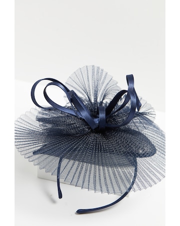 Jon Richard Navy Pleated Fascinator
