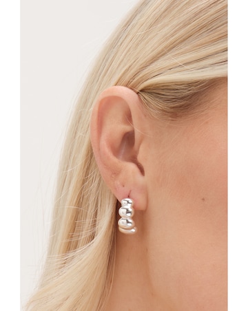 Simply Silver Sterling Silver 925 Polished Graduated Pebble stud Earrings