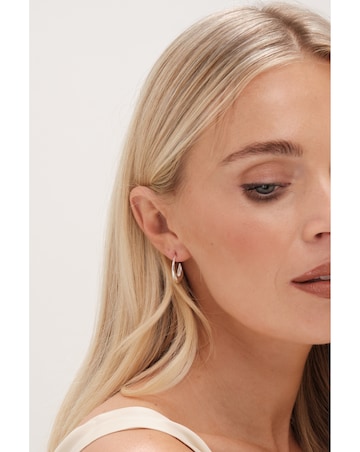 Simply Silver Sterling Silver 925 Polished Curved Hoop Earrings