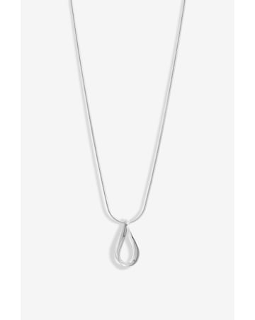 Simply Silver Sterling Silver 925 Polished Open Pear Drop Pendant