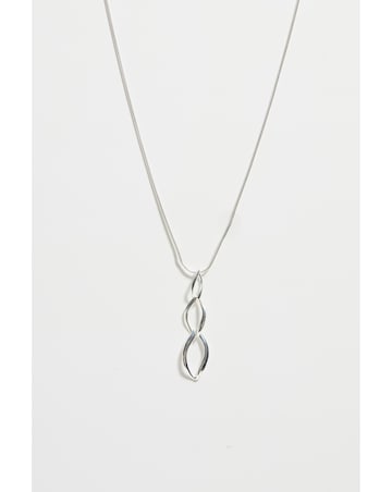 Simply Silver Sterling Silver 925 Polished Flat Spiral Pendant
