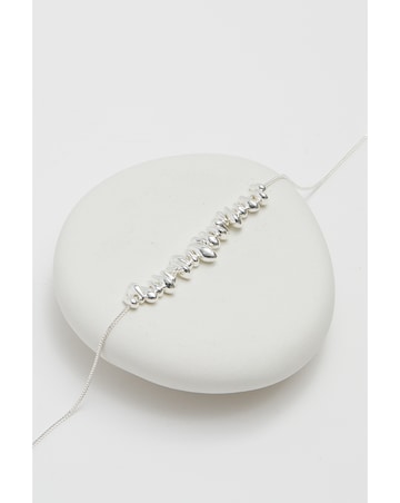 Inicio Silver Plated Polished Nugget Necklace - Gift Pouch