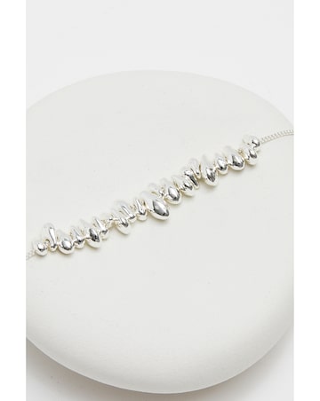 Inicio Silver Plated Polished Nugget Necklace - Gift Pouch