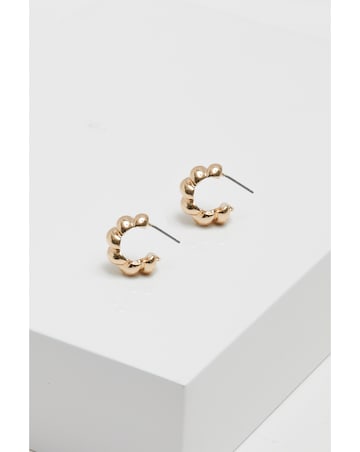 Inicio Gold Plated Twisted Polished Hoops - Gift Pouch