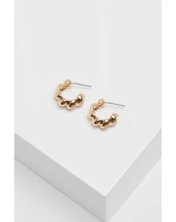Inicio Gold Plated Twisted Polished Hoops - Gift Pouch