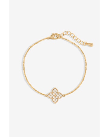 Jon Richard Gold Plated Clover Bracelet