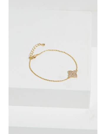 Jon Richard Gold Plated Clover Bracelet