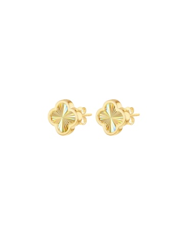 9ct Yellow Gold Rainbow Petal Earrings