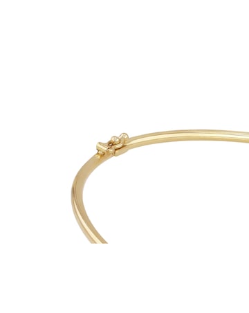 9ct Yellow Gold Rainbow Heart Bangle