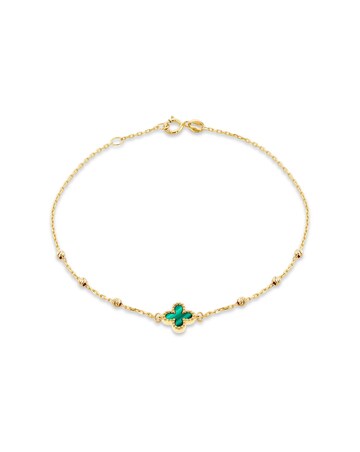 9ct Yellow Gold Malachite Bracelet