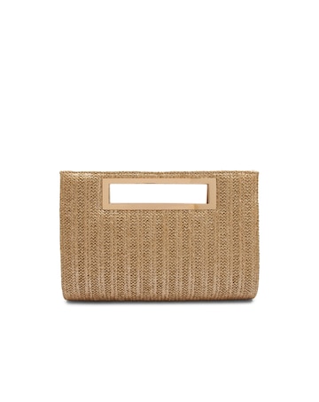 Paradox London Delma Raffia Clutch Bag