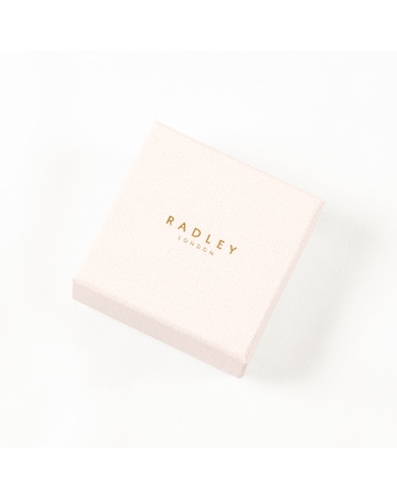 Radley Silver Plated Stone Set Open Heart Earrings
