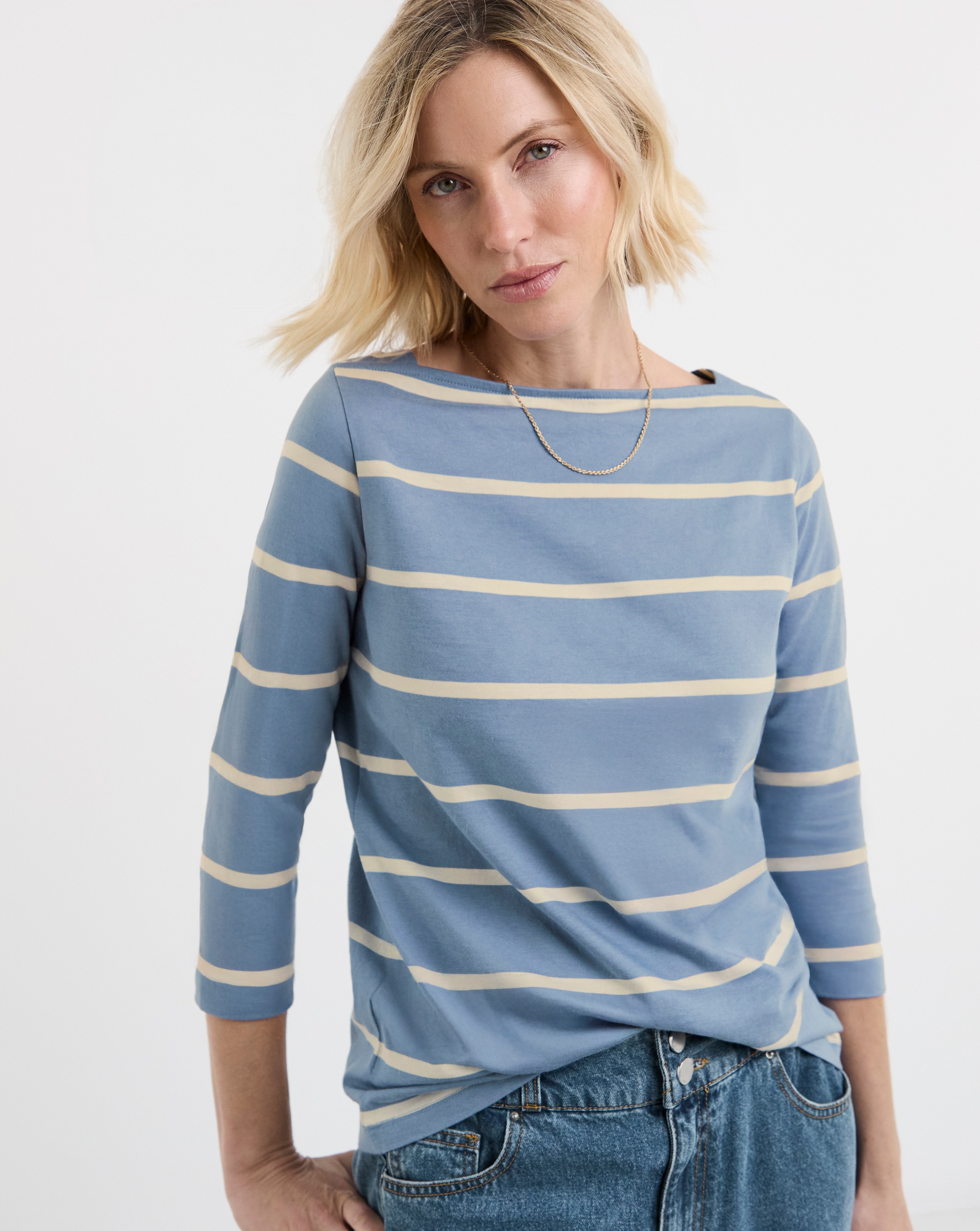 New In - Slash Neck Long Sleeve Top