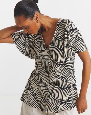 Button Front Angel Sleeve Top