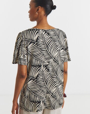 Button Front Angel Sleeve Top