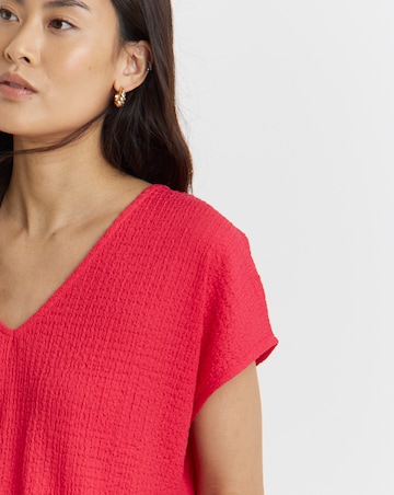 Textured V-Neck Top