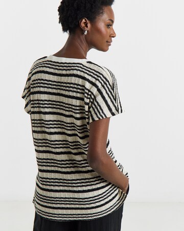 Textured Stripe Short Sleeve T-Shirt