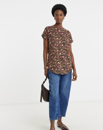 2 Pack Short Sleeve Curved Hem Longline top