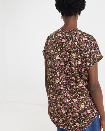 2 Pack Short Sleeve Curved Hem Longline top