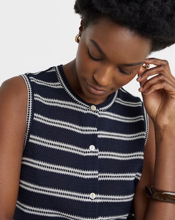 Crochet Sleeveless Button Through Top