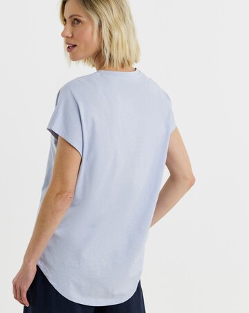 Embroidered Yoke Longline Top