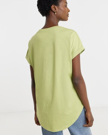 The Longline Short Sleeve Curved Hem Top