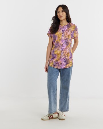 The Longline Short Sleeve Curved Hem Top