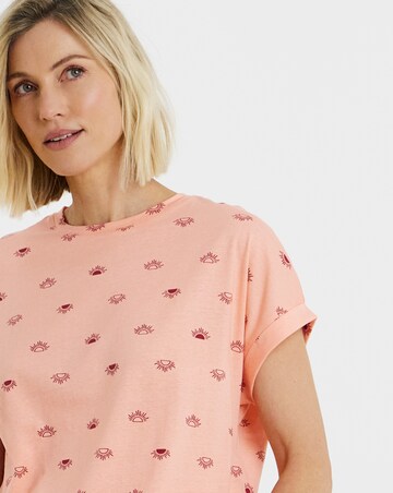 The Longline Short Sleeve Curved Hem Top