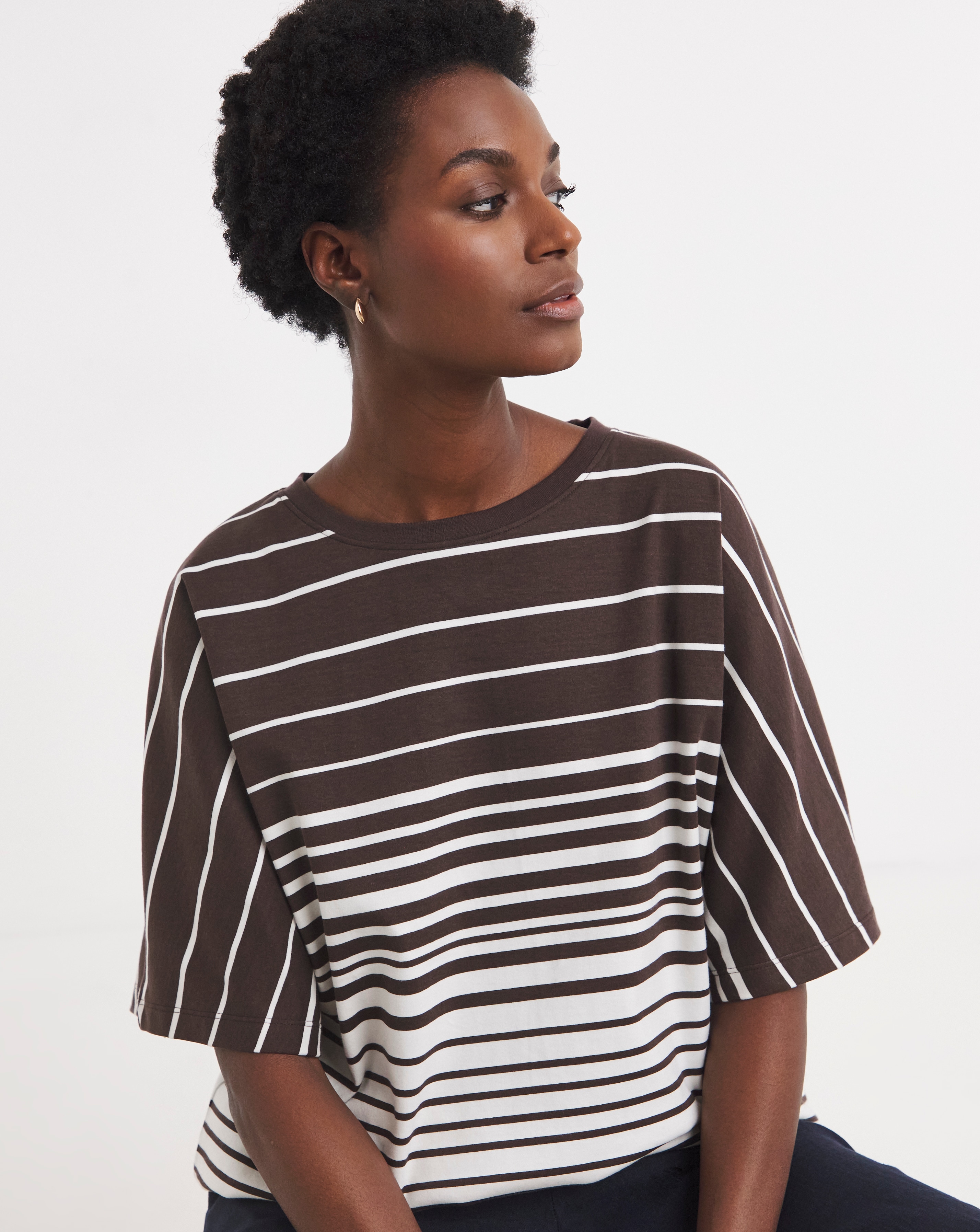 Anthology Stripe Batwing Top