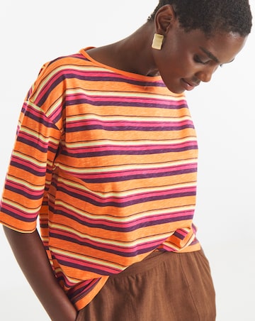 STRIPE RAGLAN BOXY TEE