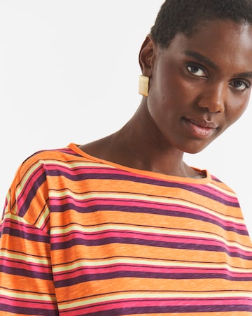 STRIPE RAGLAN BOXY TEE