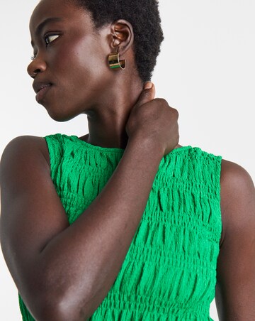 Shirred Sleeveless Top