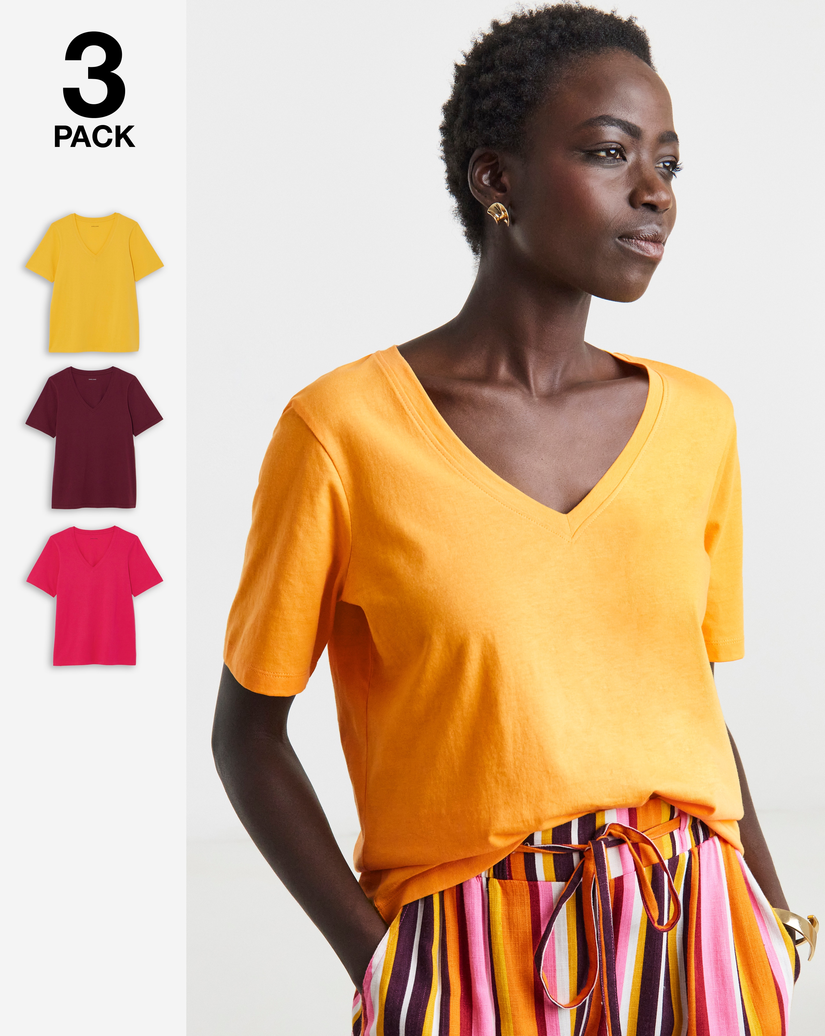 3 Pack The V Neck SS