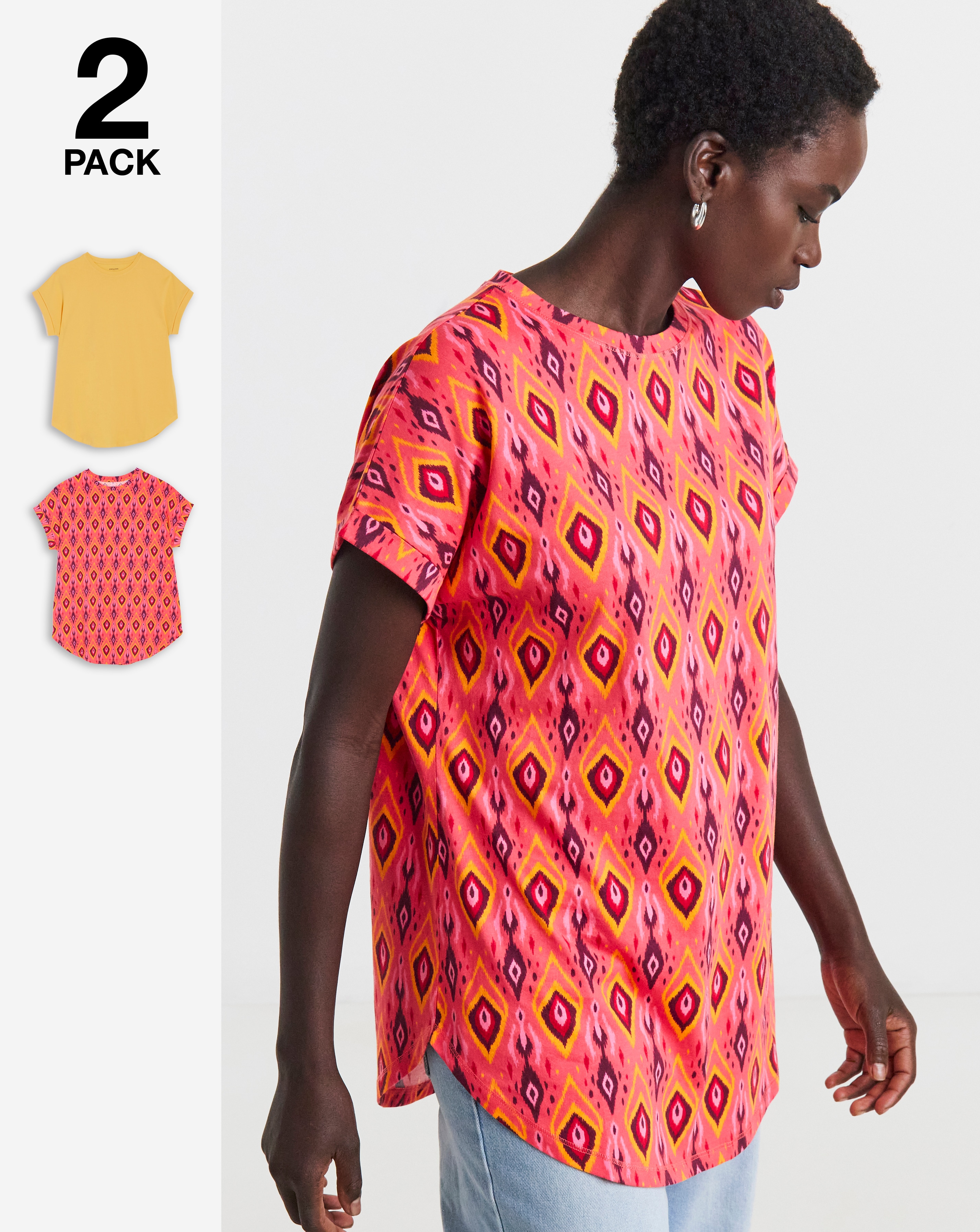 2 Pack Longline Tops