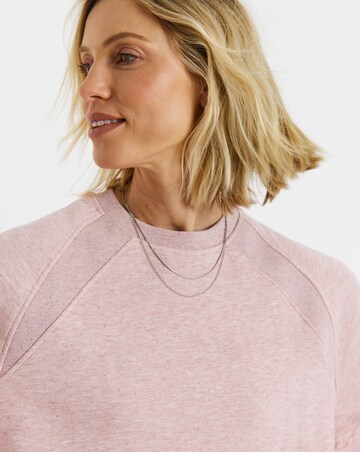 Blush Crew Neck Longline Sweatshirt