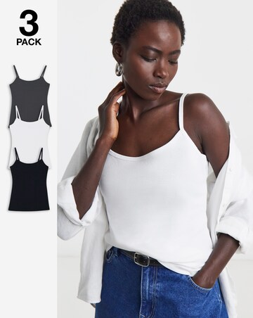 Black, White & Charcoal 3 Pack The Cami