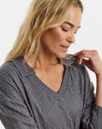 Slate Cable Collared Jumper