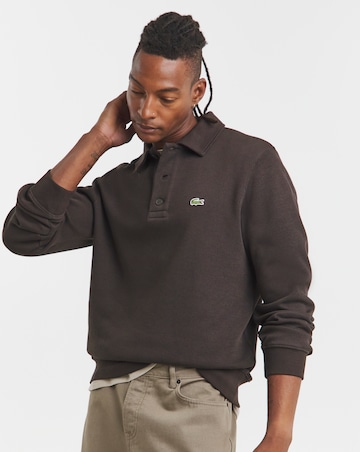 Lacoste Polo Collar Sweat - Brown