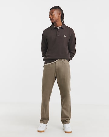 Lacoste Polo Collar Sweat - Brown