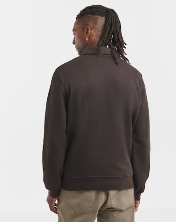 Lacoste Polo Collar Sweat - Brown