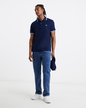 Lacoste Short Sleeve Tipped Polo - Navy