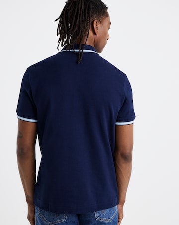 Lacoste Short Sleeve Tipped Polo - Navy