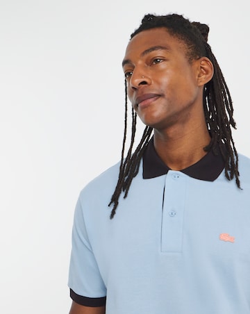 Lacoste Short Sleeve Contrast Polo - Light Blue