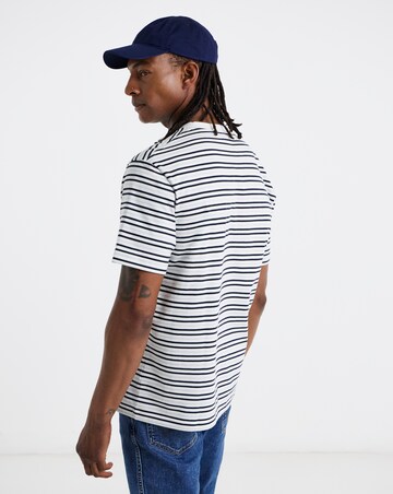Lacoste Short Sleeve Stripe T-Shirt - Black.White